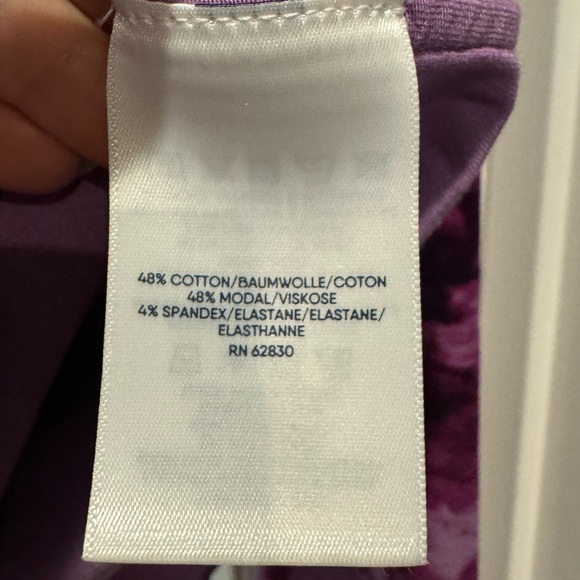 Lands’ End Purple Tie Dye Long Sleeve Tee Size M Soft Cotton Knit - Picture 9 of 14